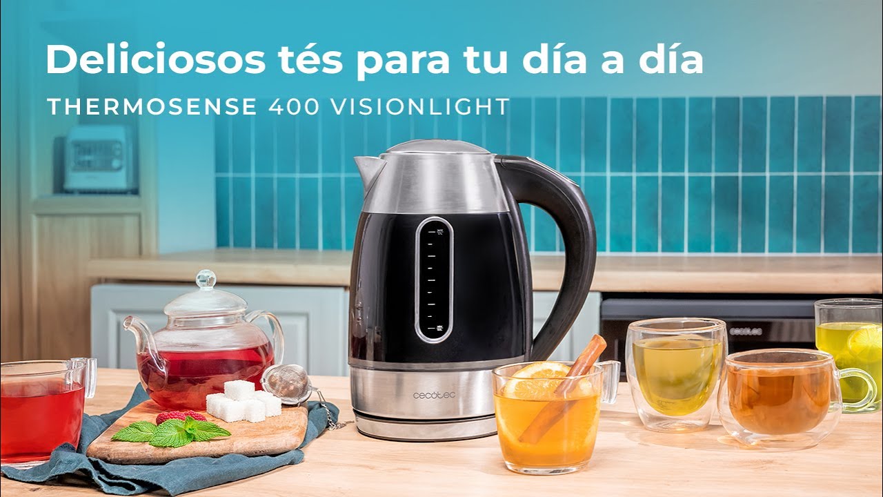 Aquecedores de água Thermosense 400 VisionLight, capacidade de 1,7L, tela digital e 2200W.