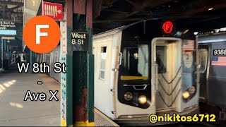 R160 F Train Ride From W 8Th St- Ny Aquarium To Avenue X