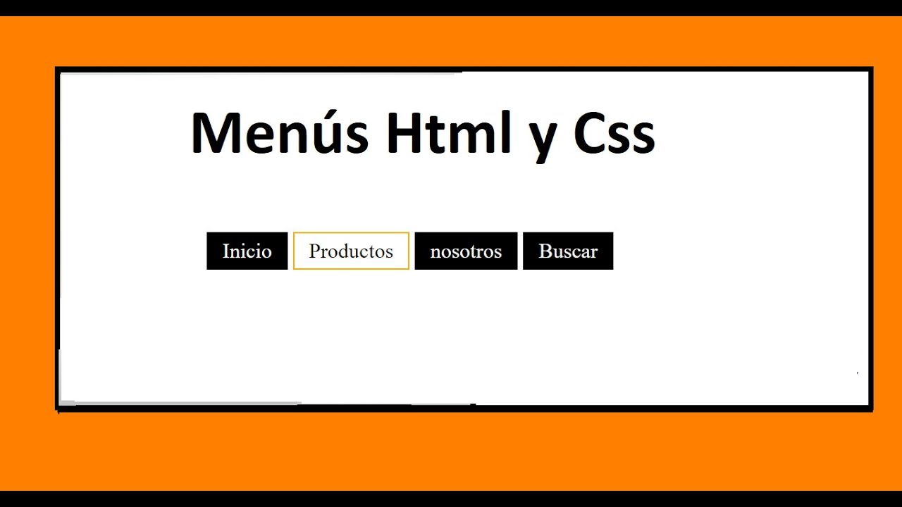 Menú con Html y Css. Básico - YouTube