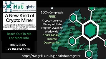 iHubGlobal intro video - get it for 100% FREE and start to earn Passive Income.