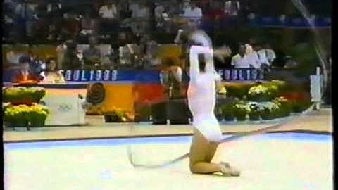 Milena RELJIN (YUG) ribbon - 1988 Seoul Olympics AA final
