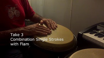 How to do Flams in four exercises on Congas