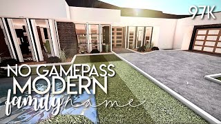 ROBLOX | Bloxburg: No Gamepass Modern Family Home 97k | House Build