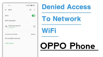 Denied Access To Network WiFi Problem Solve in OPPO