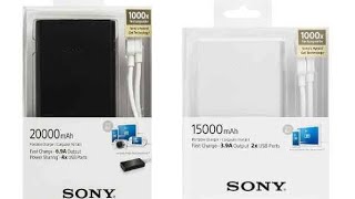 Sony power bank|| 15000 mah (white )||review