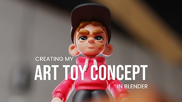 Designing my first Art Toy Character in Blender - Blender Character Creation Process