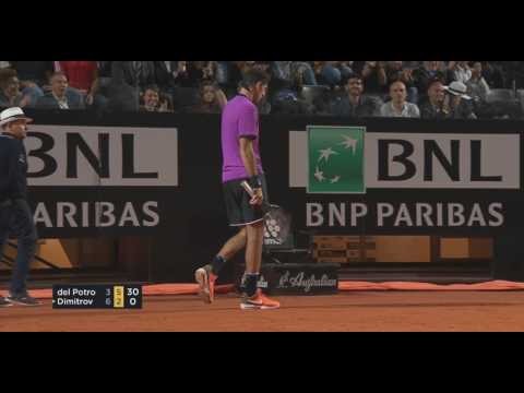 Delpo fires 160 km/h forehand winner against Dimitrov in Rome