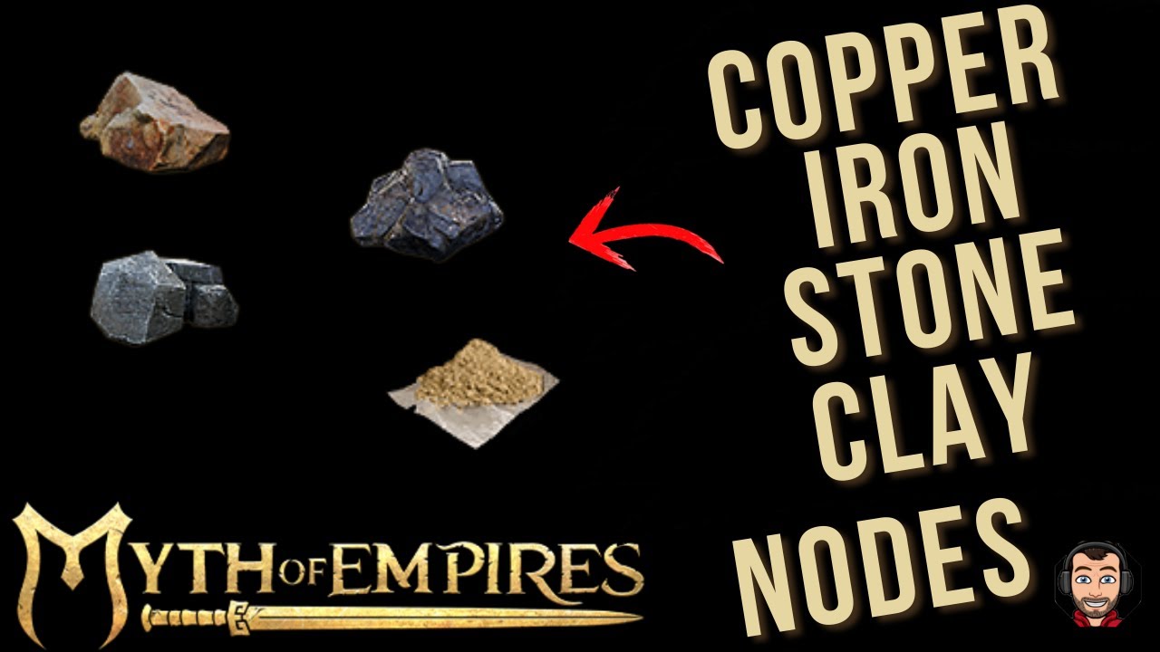 what the nodes look like Copper Iron Clay Stone Rubble Sand Myth of Empires (Location map below)