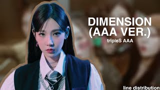 tripleS AAA - DIMENSION (AAA Ver.) || Line Distribution