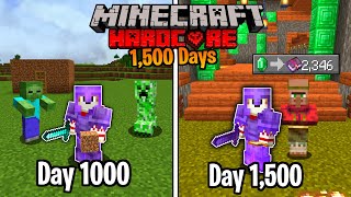 I Survived 1500 Days in HARDCORE Minecraft... OP Villager Farm