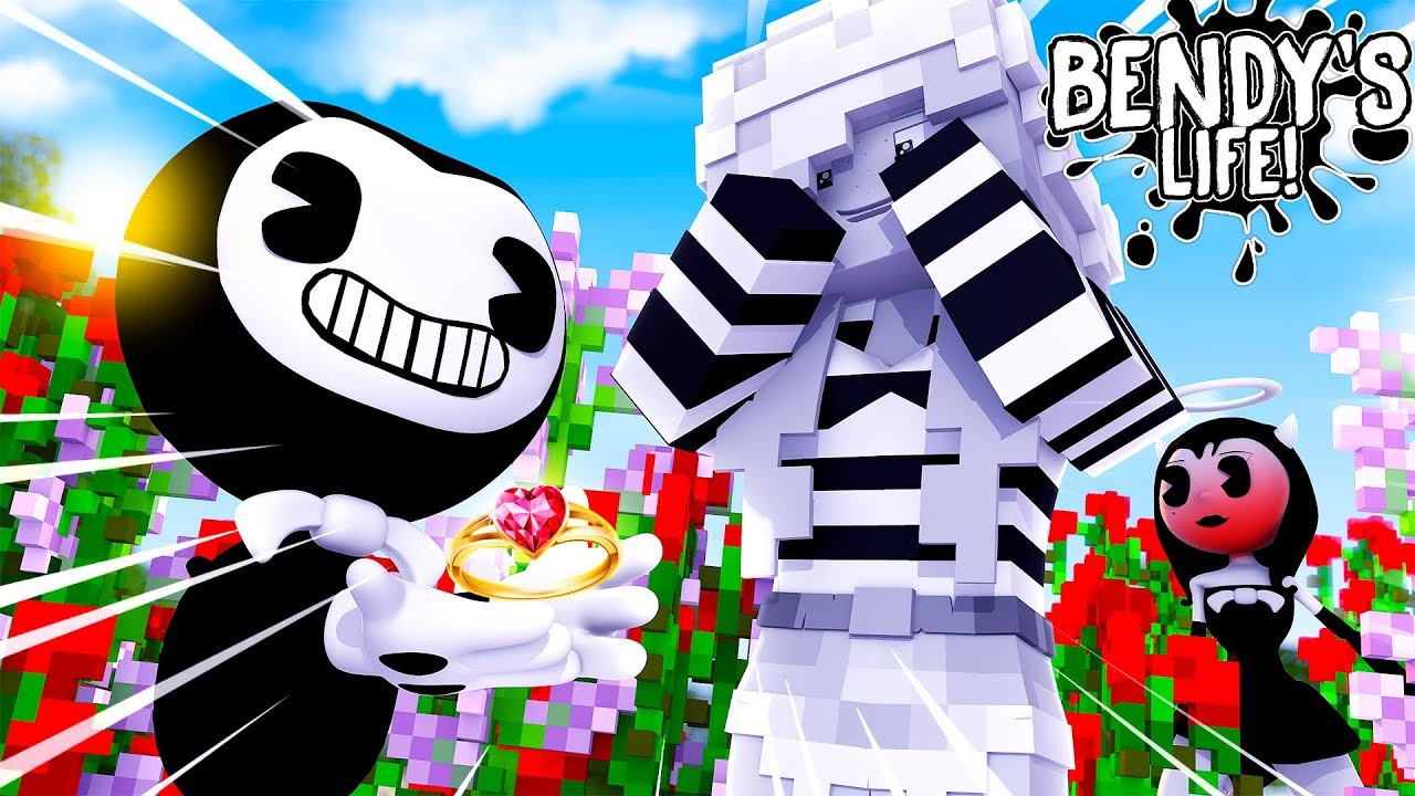 Minecraft BENDY'S LIFE-BENDY ASKS LEAH TO MARRY HIM TO MAKE ALICE ANGEL JEALOUS!!!
