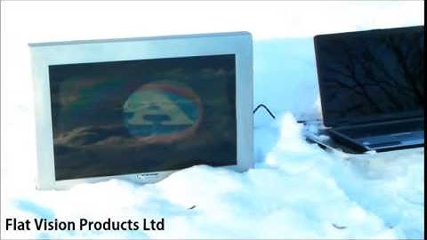 RuggedVision Transflective (sunlight readable) LCD Monitor - Outdoor testing