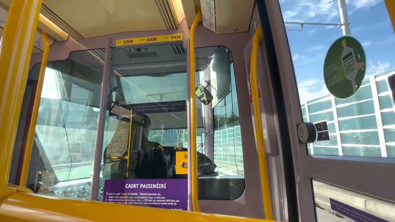 Dublin Tram (Luas) Green Line from Sandyford to O’Connell GPO