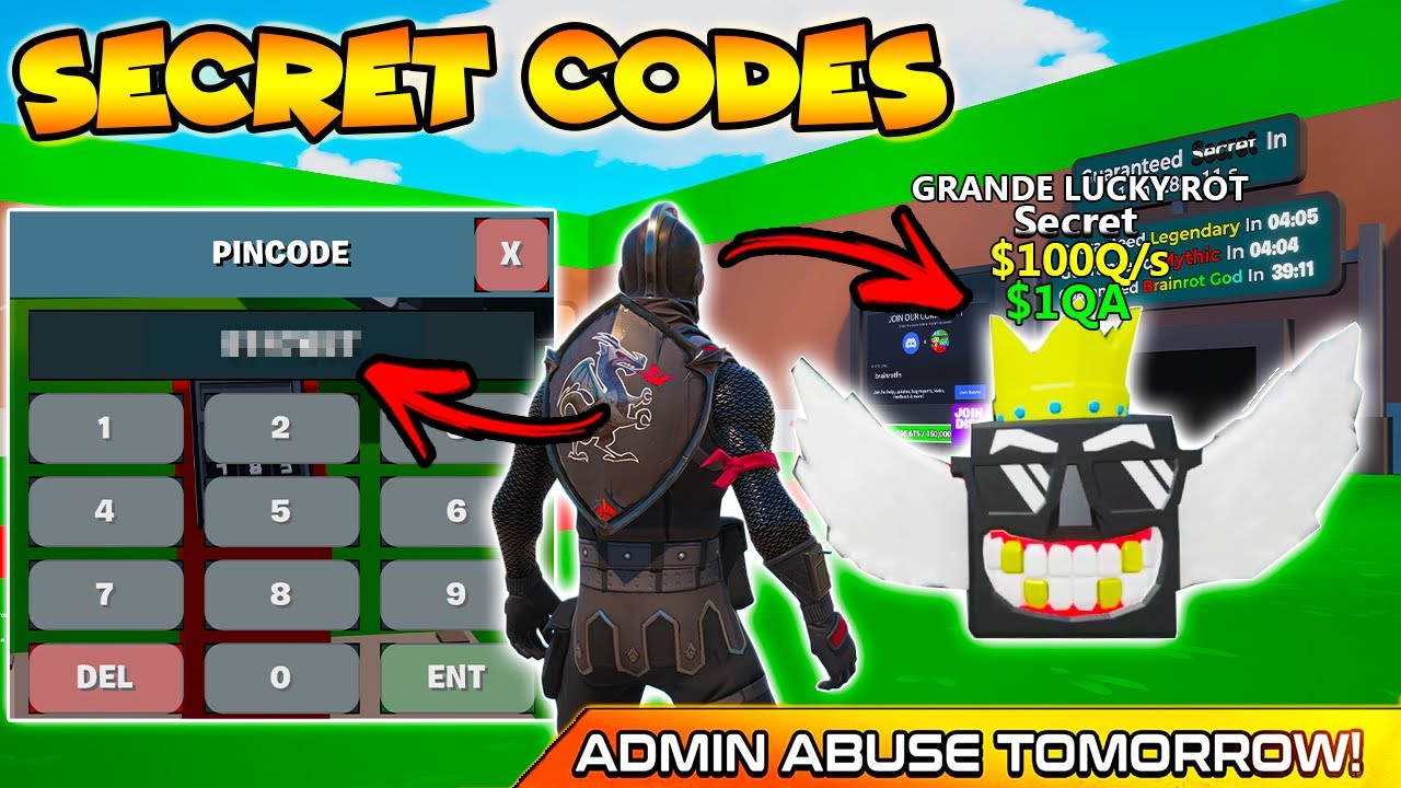 *NEW* GRANDE LUCKY ROT Secret Codes Fortnite Steal The Brainrot Pacific ...