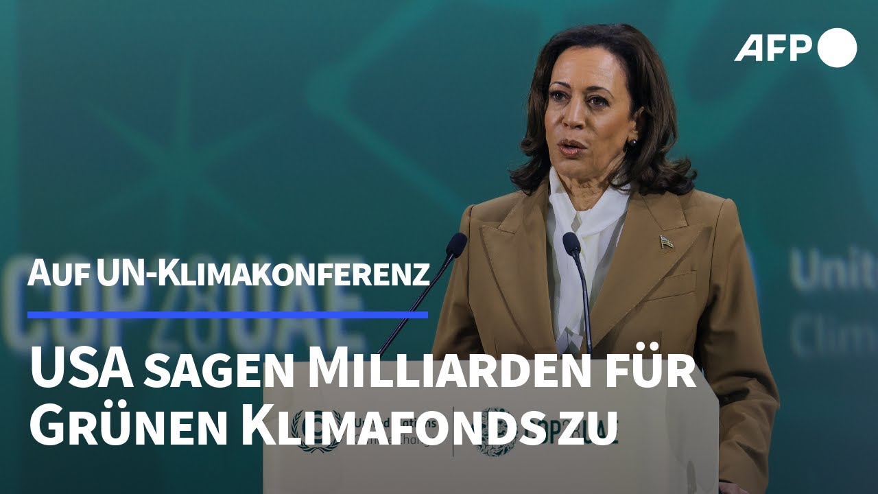 USA sagen drei Milliarden Dollar für Grünen Klimafonds zu | AFP - YouTube