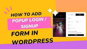 How to add popup Login and Signup form in WordPress Free | Your Tarak
