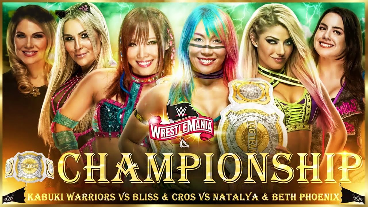 WWE 2K20 Wwe Raw Women's Tag Team Championship Triple Threat Match Wwe WrestleMania 36 YouTube