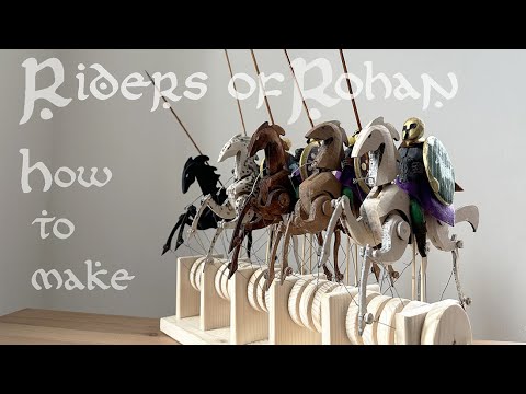 The riders of Rohan, wooden automata, DIY with xTool D1 laser engraver