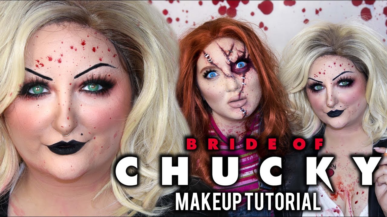 TIFFANY BRIDE OF CHUCKY HALLOWEEN COSTUME MAKEUP TUTORIAL W