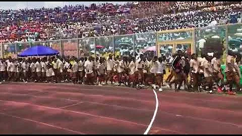 Obuasi Senior high technical school disturbing at Baba Yara stadium during the super zonals