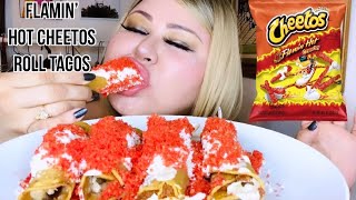 Flamin’ Hot Cheetos Crunchy Roll Tacos