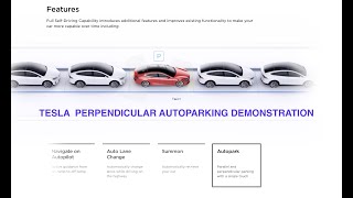 TESLA MODEL S PERPENDICULAR AUTOPARKING FEATURE DEMONSTRATION