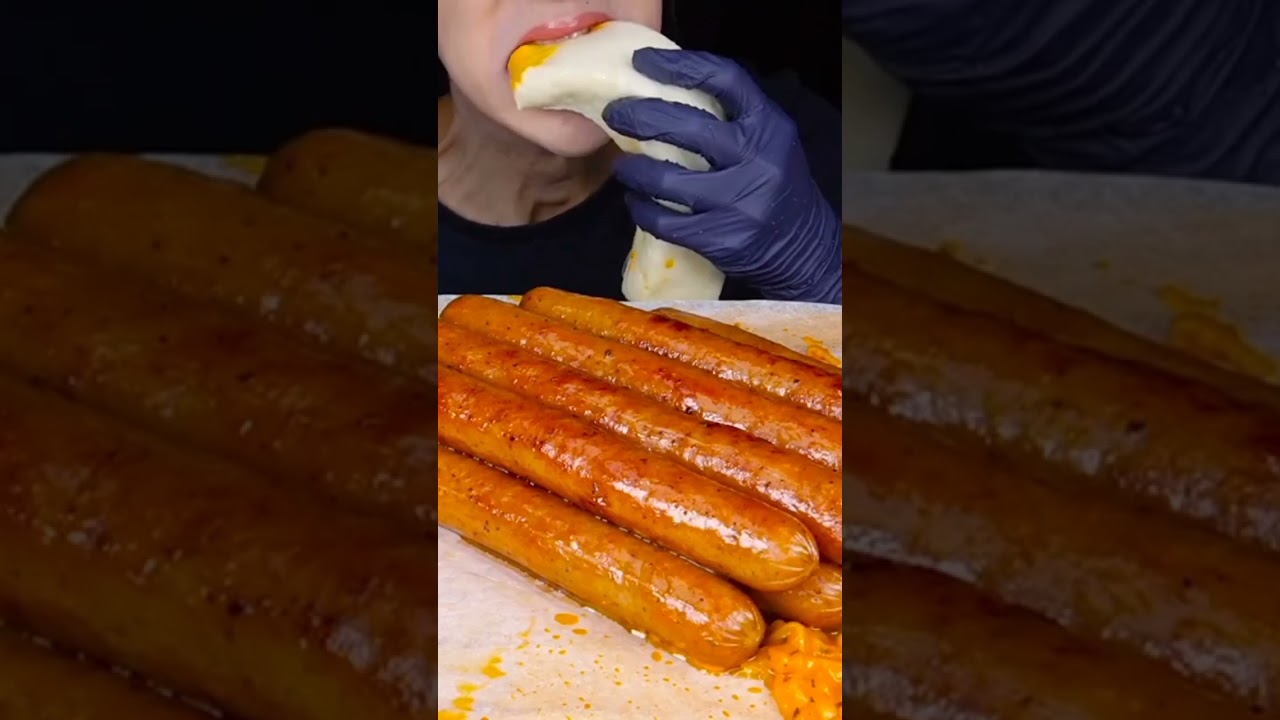 ASMR SAUSAGE CHEESE CHEESY CARBOFIRE NOODLES NUCLEAR FIRE SAUCECOOKING MUKBANG EATING #shorts #asmr