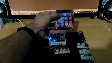 Teclado matricial 4x4 para FPGA icestudio.