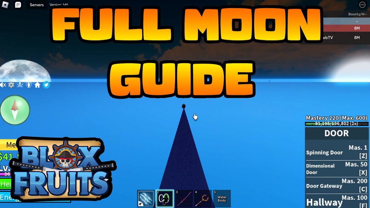 Blox Fruits How to Know the Full Moon #bloxfruits #roblox, how to get  guitar in blox fruit