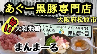 ひとり飯【アグー黒豚専門店】関西で唯一のお店。今日はまんまーるへ大和地鶏料理をガッツリAndroidスマホ編集2020最近大阪