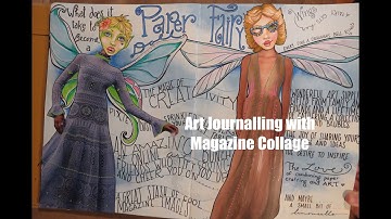 Art Journal Inspiration with Magazine Collage and FaceUps