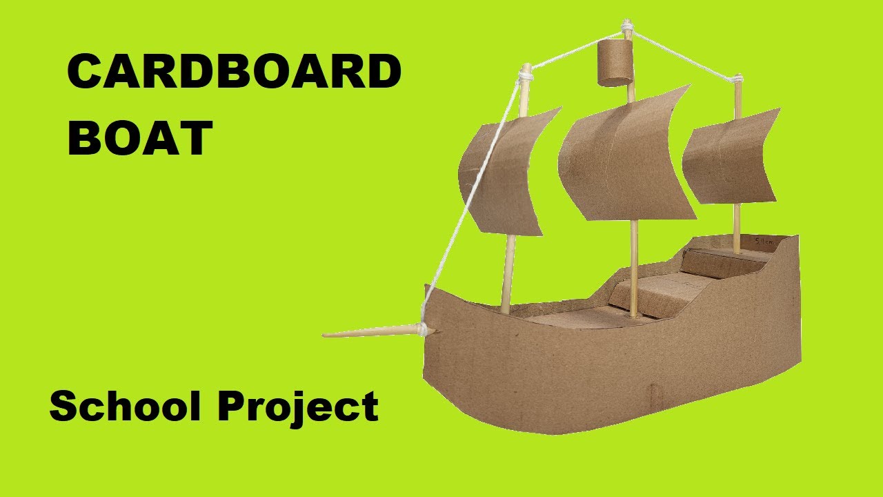 How to Make a Cardboard Boat (School Project) 