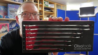 Olsa Tools Super Slim Metric Spanners Item no 1253.  Sizes 6,7,8,9,10,11,12,13,14,15,16,17,18,19mm
