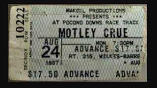 Motley Crue - Pocono Downs Race Track, Wilkes Barre, PA, USA, 24 aug 1987, FULL VIDEO LIVE CONCERT