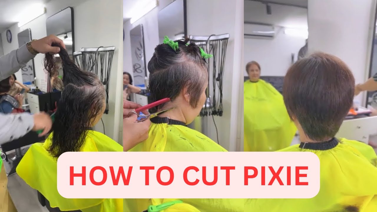 How to Cut a Stylish Pixie Haircut | Step-by-Step Tutorial #tranvanphu ...