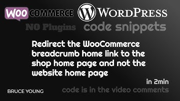 WooCommerce Tutorial - WooCommerce breadcrumb home link to the shop home page, not website home page