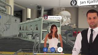 Spatial meetings HVAC Training on the Rooftop with Avatars in the EON Knowledge Metaverse. screenshot 5