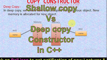 C++ shallow copy constructor vs deep copy constructor | CS304 Lec-9