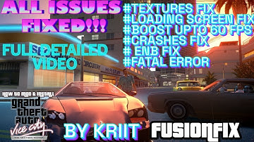 GTA Vice City NextGen Edition Fix All Crashes, Infinity Loading, Black Screen, and All Error