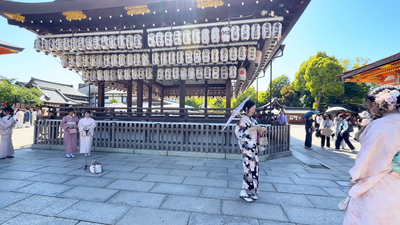 4K HDR】京都散歩：母の日の八坂の塔と二寧坂、賑わう東山を歩く Kyoto
