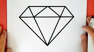 COMO DESENHAR UM DIAMANTE PASSO A PASSO