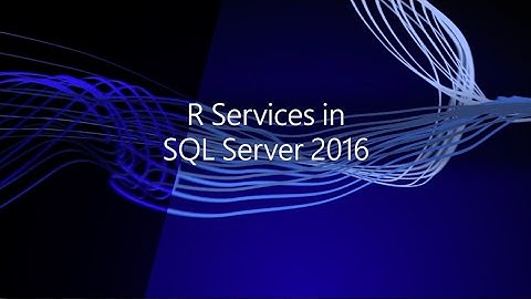 R Services in SQL Server 2016