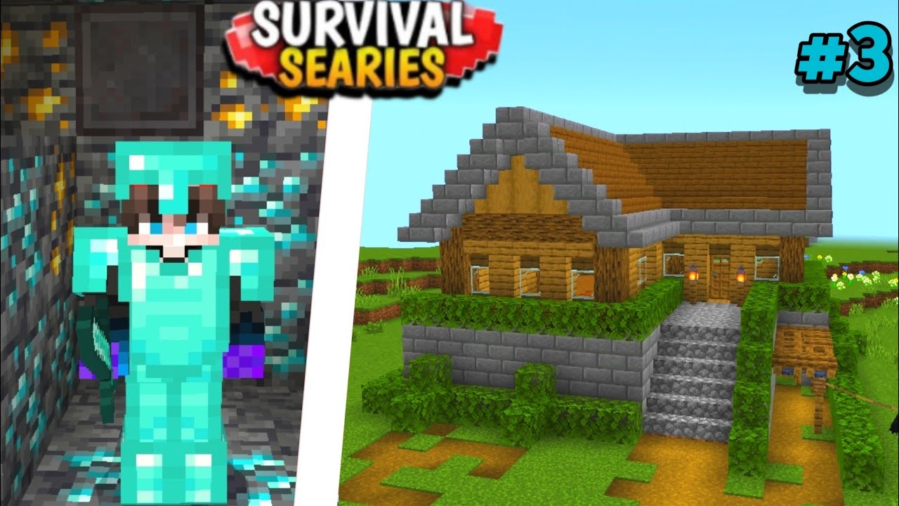 I make a diamond 💎 armour in my survival series ⚡ || Ep 3 ...