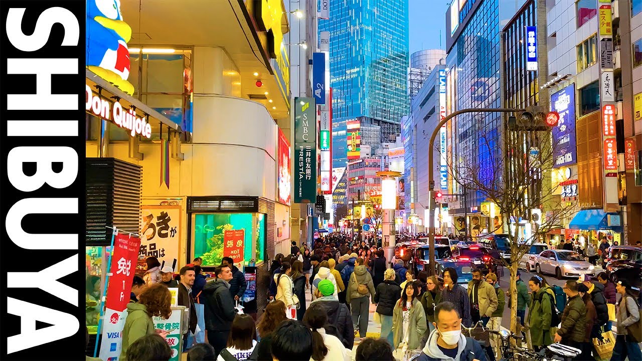 【渋谷/Shibuya】混雑する夕方の渋谷を歩きましょう｜スクランブル交差点｜Japan,Travel,Relax