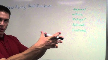 Real Numbers - Classifications - Examples