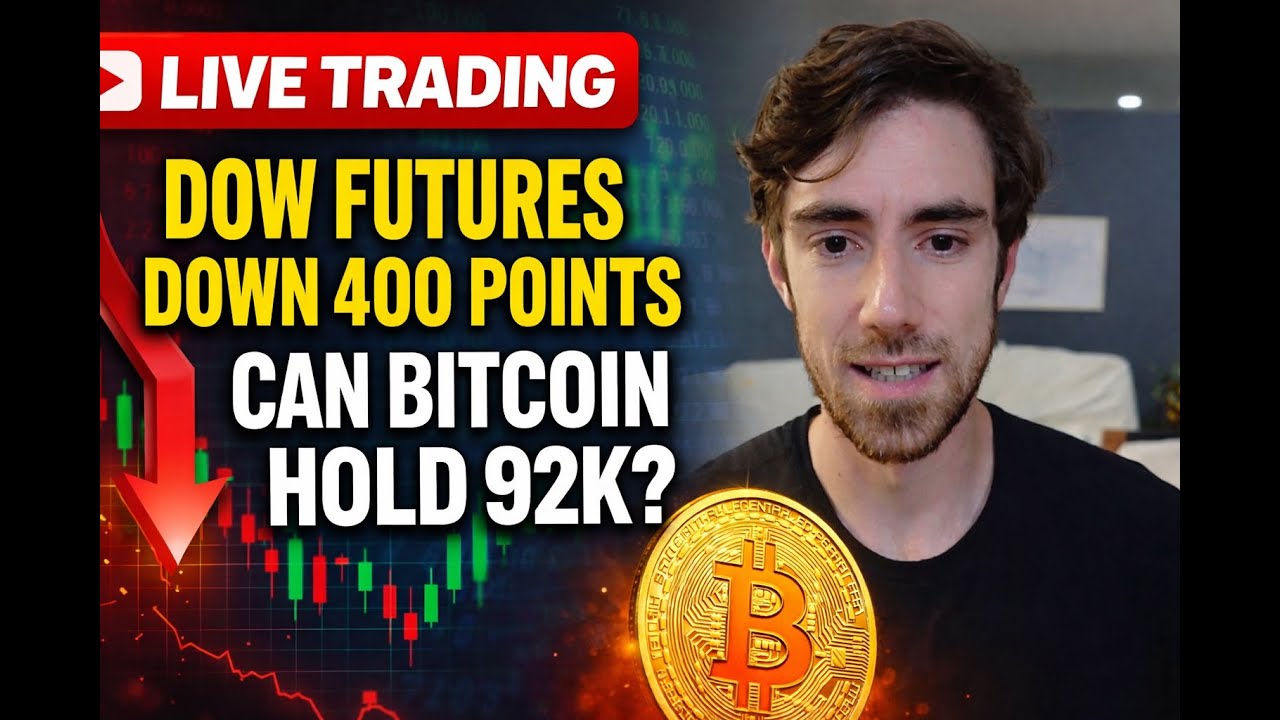 Chill Stream - Dow Futures Down 400 Points, Can Bitcoin Hold 92k?