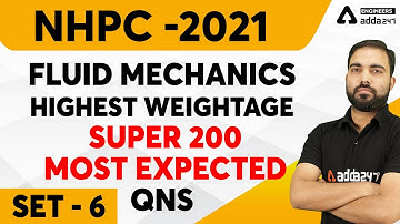 NHPC 2021 | Fluid mechanics | Super 200 Most Expected Qns #6