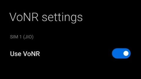 calling on Jio 5G #voNR