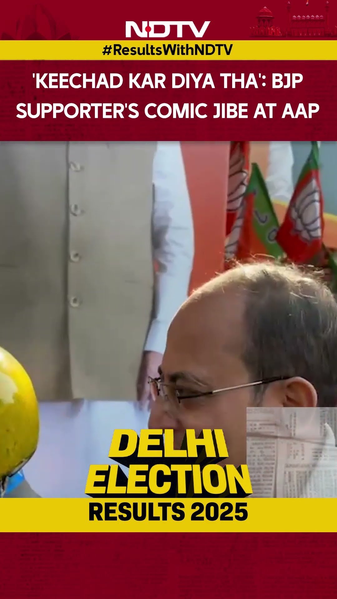 BJP Supporter's Comic Jibe At AAP: 'Keechad Kar Diya Tha'