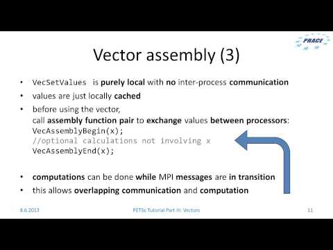 PRACE Video Tutorial - PETSc Tutorial: Vectors (3/5)